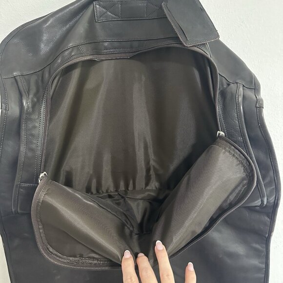 Canyon Outback Leather Goods Brown Genuine Bruno’s Memorial Logo Garment Bag - Picture 10 of 11